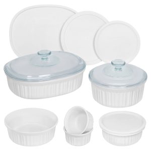 CorningWare French White 12-piece Bakeware Set