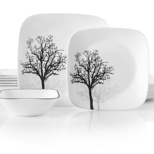 Corelle Timber Shadows 18-piece Dinnerware Set. Service for 6