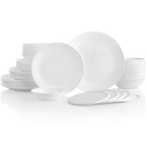 Corelle Winter Frost White 66-piece Dinnerware Set. Service for 12