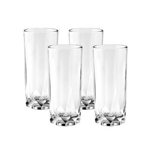 Ocean Glass Cienna Long Drink Glasses (4-Pieces). 14.5-ounce. dishwasher Safe