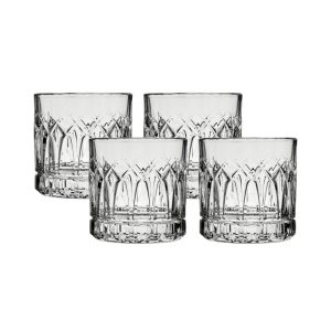 Ocean Glass Traze PST Rocks Glasses (4-Pieces). 12-ounce. Dishwasher Safe