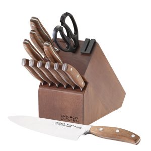 Chicago Cutlery Signature Edge Walnut 13-piece Knife Block Set