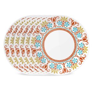 Corelle Global Collection Terracotta Dreams 10.25 Dinner Plates. 6-pack