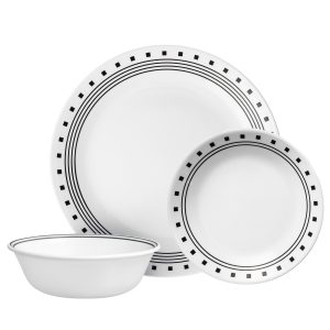 Corelle City Block 12-piece Dinnerware Set. Service for 4