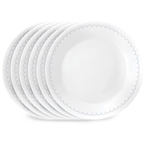 Corelle Caspian Lace 6.75 Appetizer Plate. 6-pack