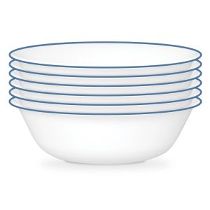 Corelle Botanical Stripes 18-ounce Cereal Bowls. 6-pack