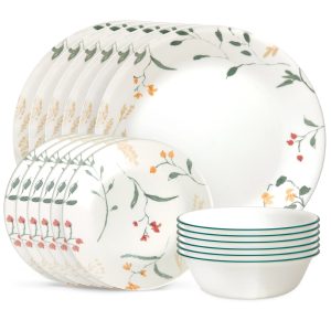 Corelle Wildflower Scatter 18-piece Dinnerware Set. Service for 6