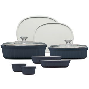 CorningWare French Colors 10-piece Oval Bakeware Set. Navy