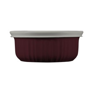 CorningWare French Colors 16-ounce Baking Dish with Lid. Cabernet