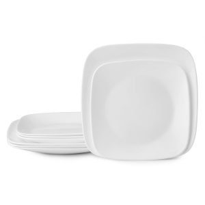 Corelle Boutique Vivid White 8-piece Dinnerware Set. Service for 4