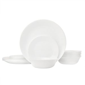 Corelle Winter Frost White 18-piece Dinnerware Set. Service for 6